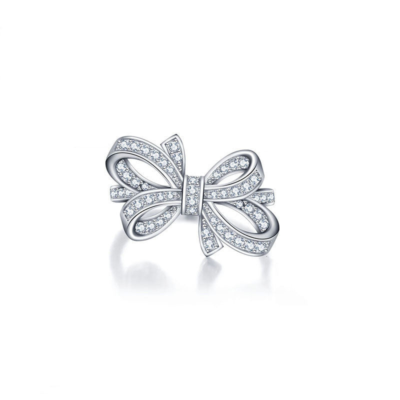 Fashion Diamond Bow Open Temperament Exaggerated Rings