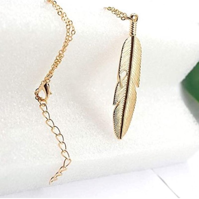 Women's & Men's Bohemian Fashion Leaf Long Feather Tassel Sweater Necklaces