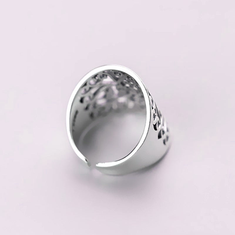 Domineering Personalized Sier Plated Vintage Auspicious Ring