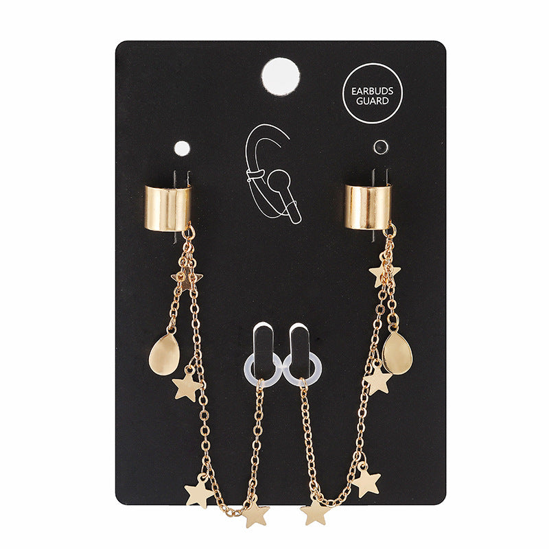 Earphone Series Apple Universal Love Tassel Letter Multiple Earrings