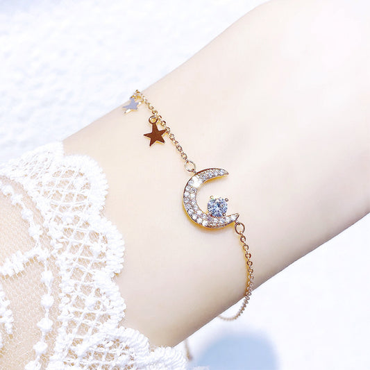 Women's Star Fashion Female Moon Micro Inlaid Bracelets