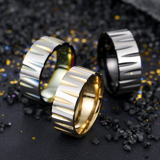 Victory Furnace Vacuum Plating Colorful Brushed Rings