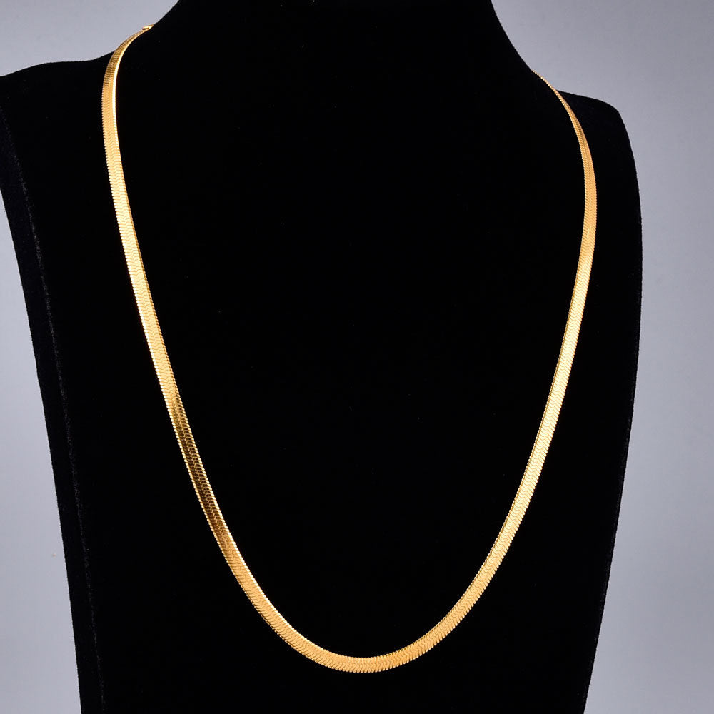 Women's Simple Plain Chain Clavicle Short For Necklaces