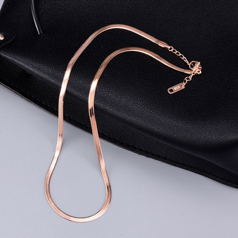 Women's Simple Plain Chain Clavicle Short For Necklaces