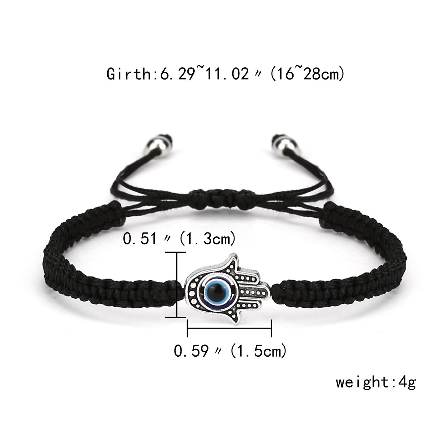 Women's Blue Eyes Fashion Simple Palm Chain Artistic Adjustable Carrying Bracelet