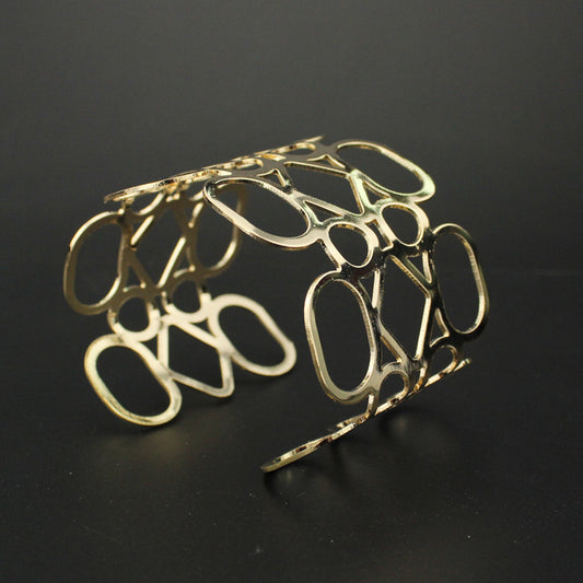 Women's Fashion Personalized Patterns Intersection Hollow Open-end Bracelets