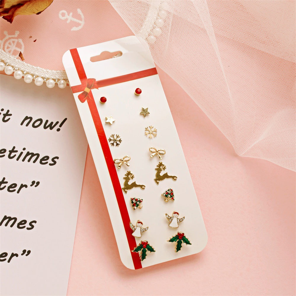 Creative Christmas Suit Santa Claus Simple Earrings