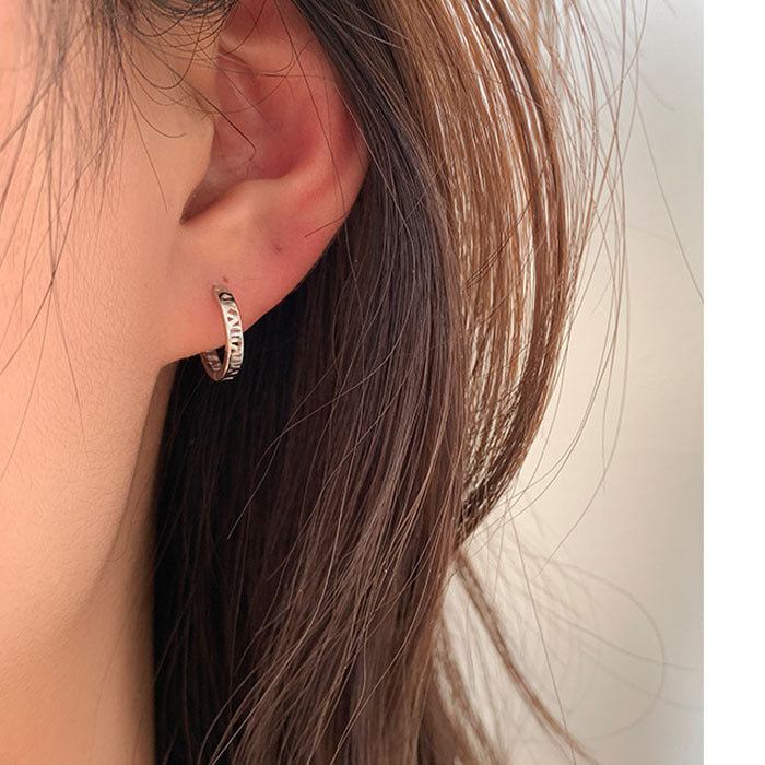 Sier Needle Ear Clip Female Trendy Earrings