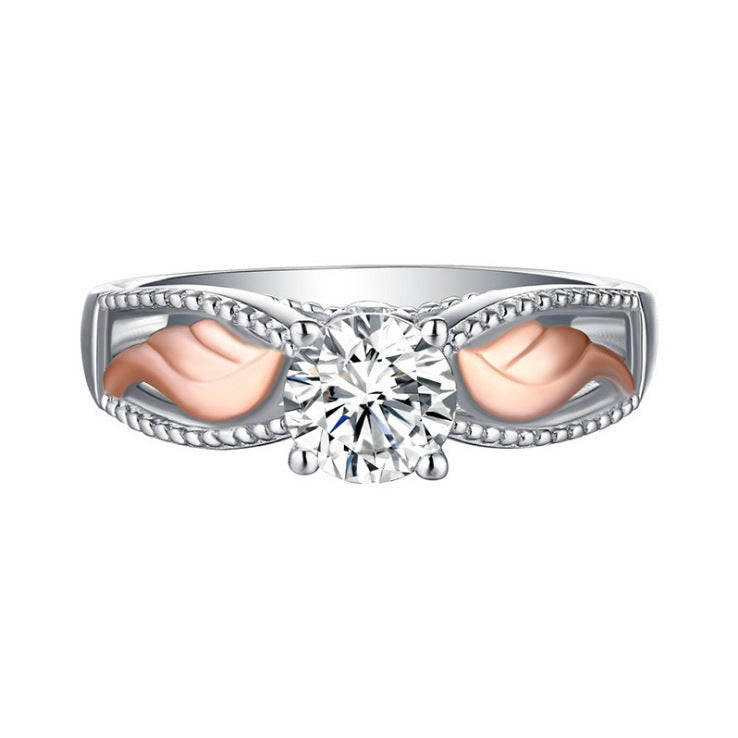Zircon Ornament Angel Wings Creative Female Rings