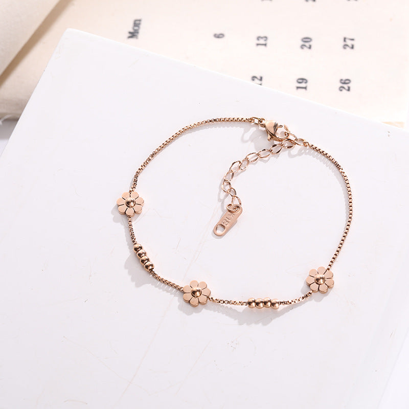 Fashion Small Beads Keel Chain Three Bracelets