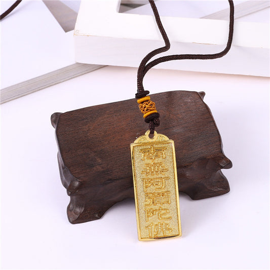 Dripping Oil Color Retention Amitabha Temple Necklaces