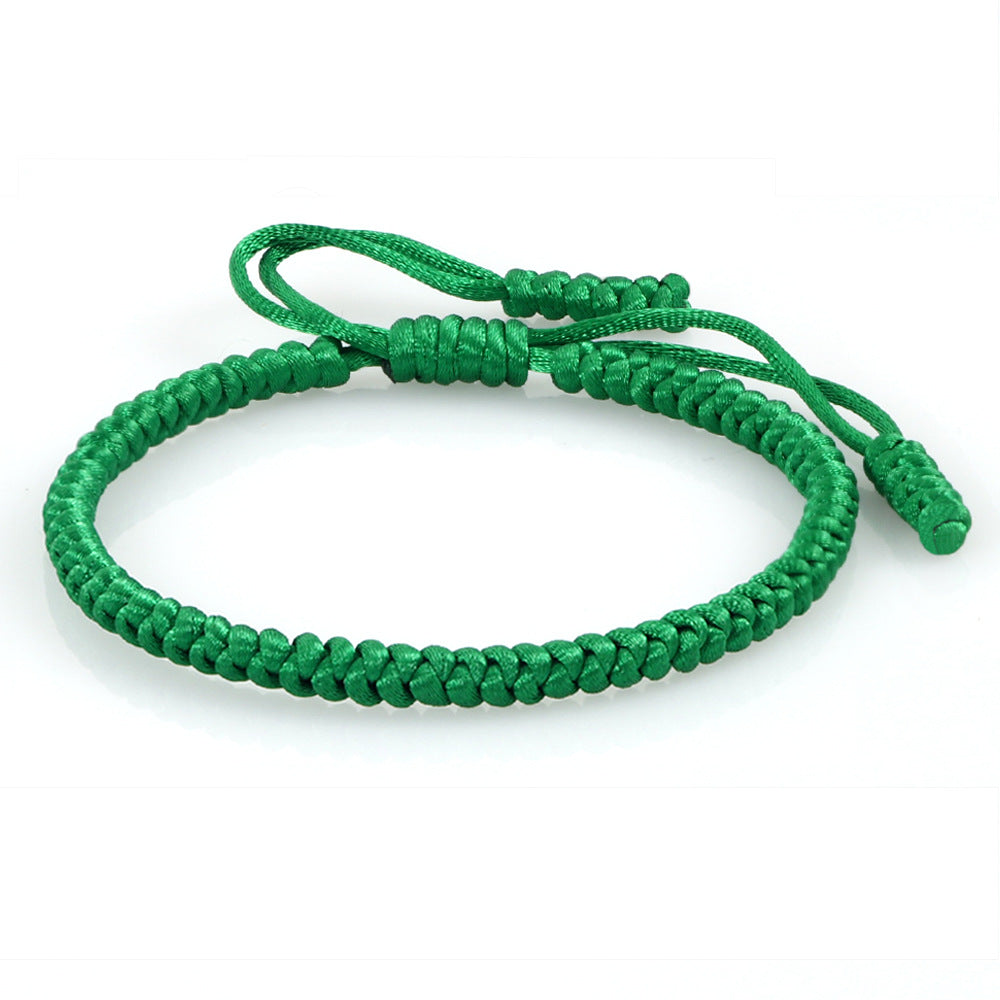 Women's & Men's Vintage Silk Carrying Strap Blessing Knot Wrist Diamond Bracelets