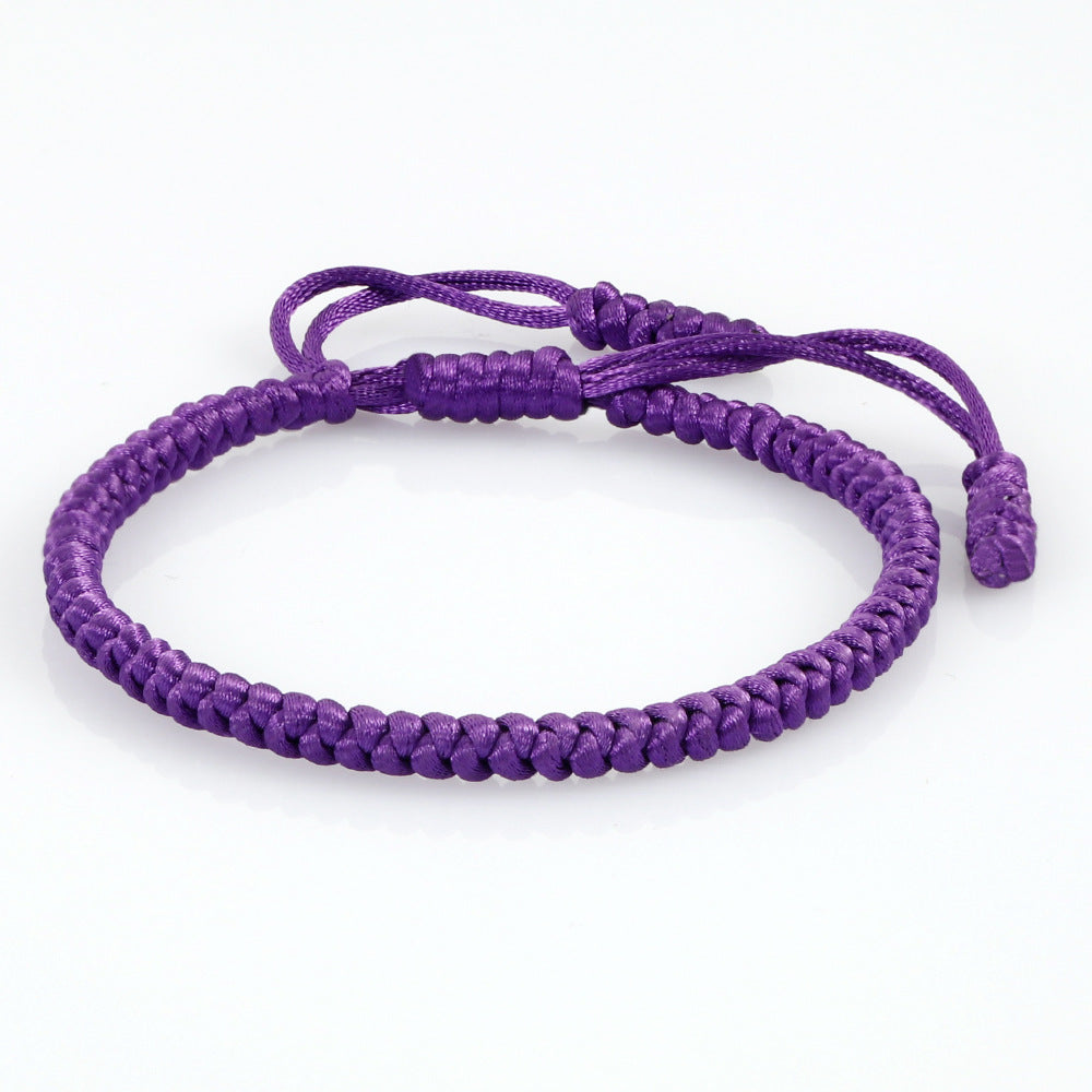 Women's & Men's Vintage Silk Carrying Strap Blessing Knot Wrist Diamond Bracelets