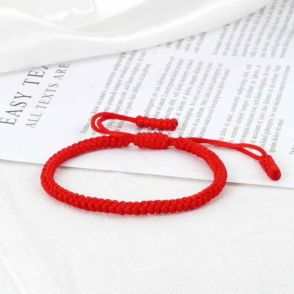 Women's & Men's Vintage Silk Carrying Strap Blessing Knot Wrist Diamond Bracelets