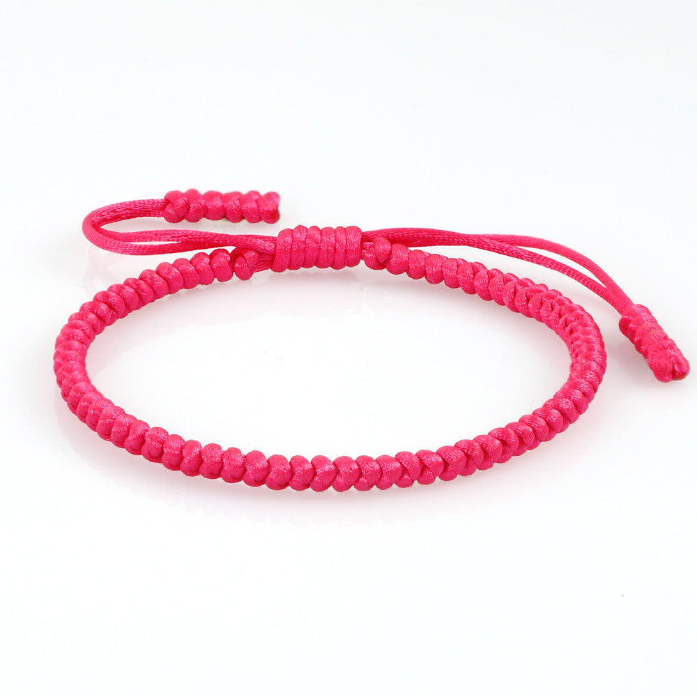 Women's & Men's Vintage Silk Carrying Strap Blessing Knot Wrist Diamond Bracelets