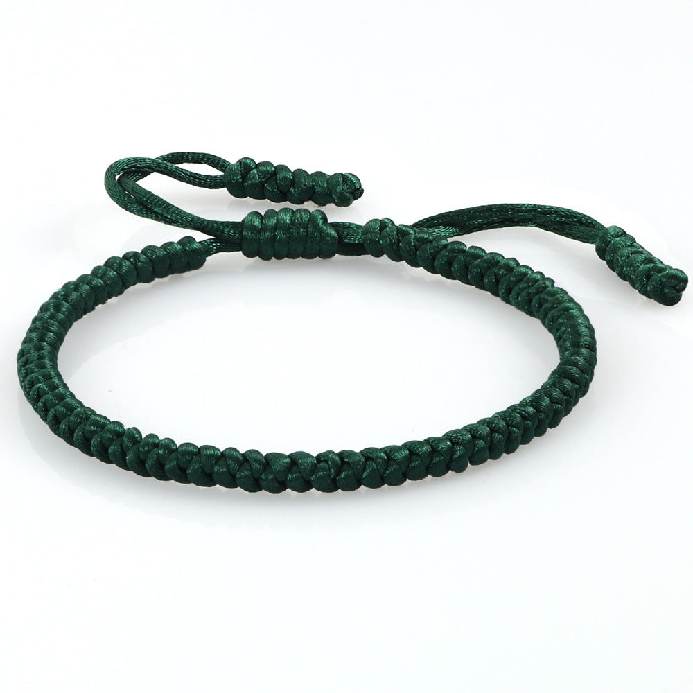 Women's & Men's Vintage Silk Carrying Strap Blessing Knot Wrist Diamond Bracelets