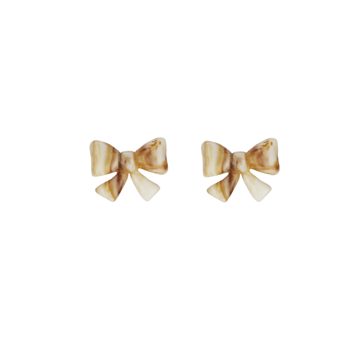 Women's Vintage Bow Resin Amber Personalized Style Ear Earrings