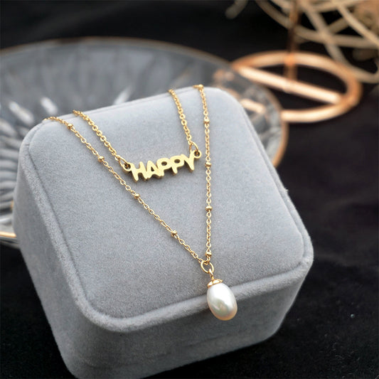 Titanium Steel Simple Fashion Back Clavicle Necklaces