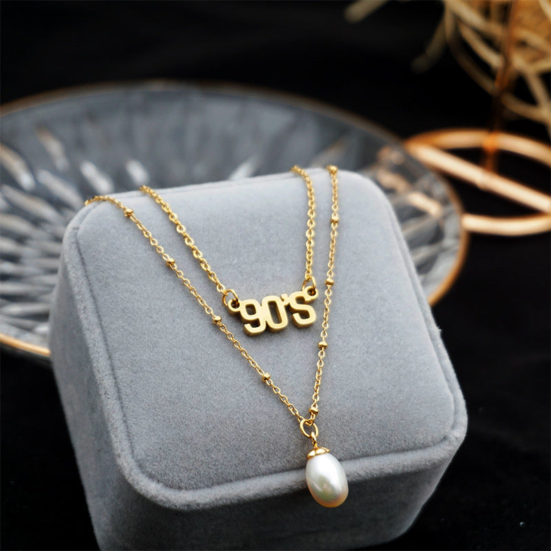 Titanium Steel Simple Fashion Back Clavicle Necklaces