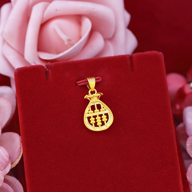 Gold Abacus Purse Female Vietnam Placer Pendants