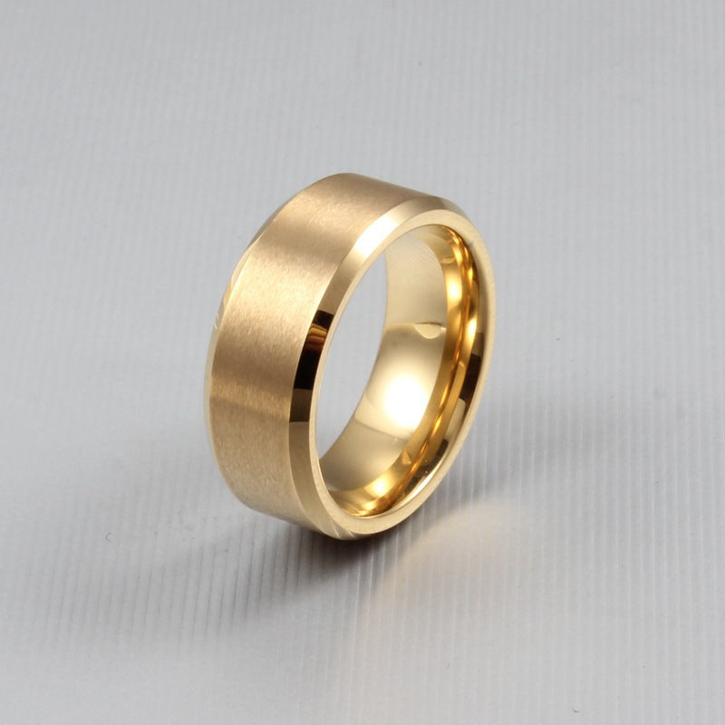 Men's Trendy Jewelry Pure Tungsten Gold Rings