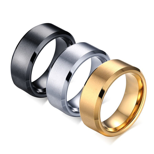 Men's Trendy Jewelry Pure Tungsten Gold Rings