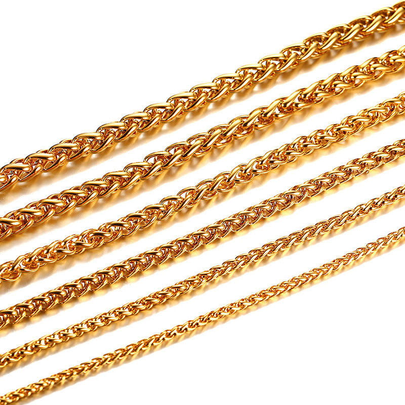 Men's Thick Chain Stainless Steel Basket Keel Hip Necklaces