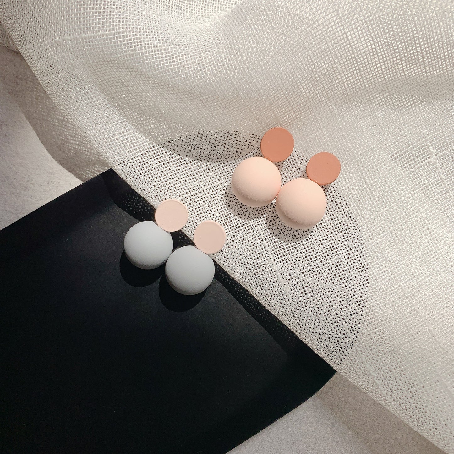 Sier Needle Simple Temperament Ball Female Fashion Earrings