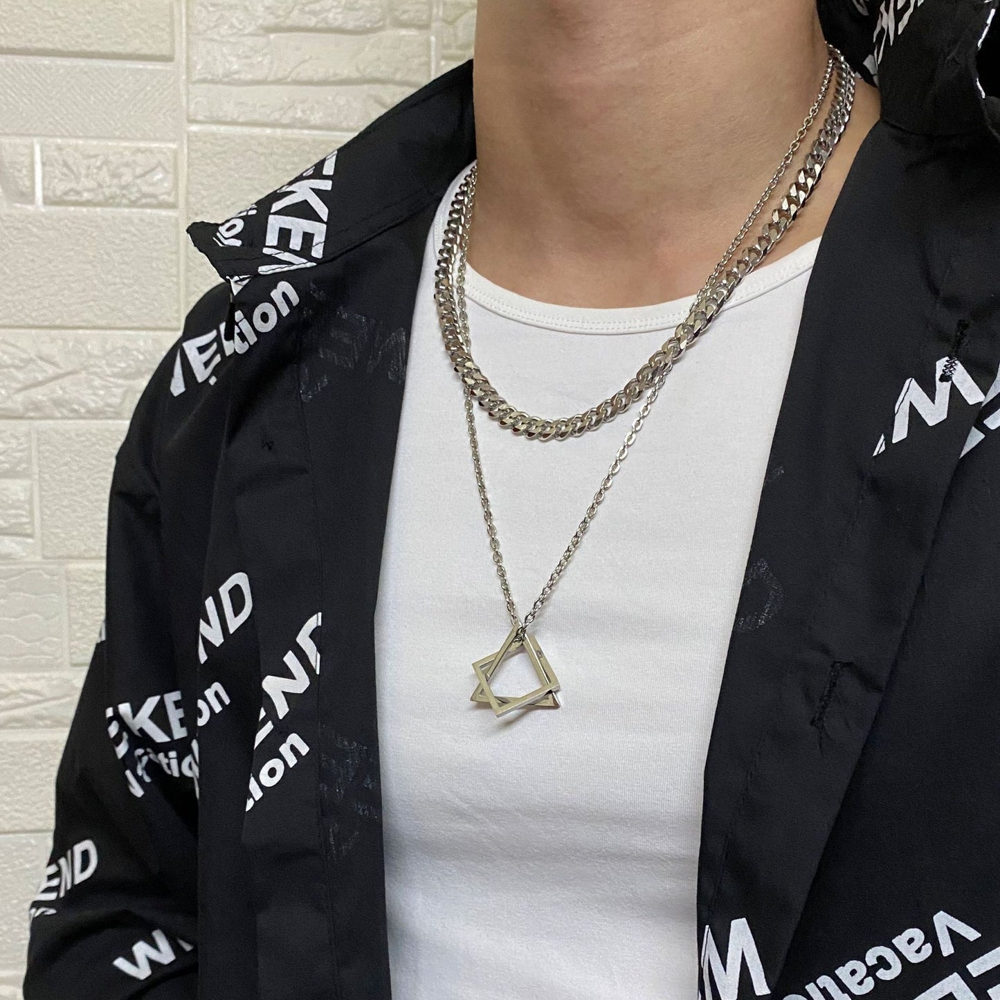 Women's & Men's Cold Hip Hop Simple Fashion Creative Geometric Necklaces