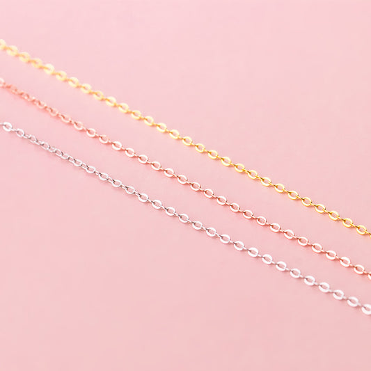 Women's Sier Gold-plated Sweet Single Chain Clavicle Necklaces