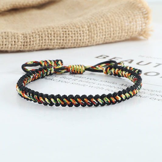 Women's & Men's Couple Gift Woven Simple Nylon Thread Handmade Blessing Colorful Wire Bracelet