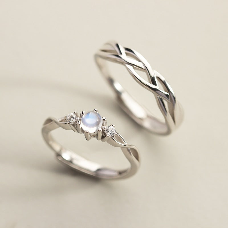 Women's & Men's Design Simple Temperamental Cold Style Open Rings
