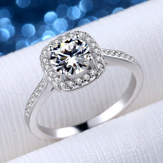Women's Classic Luxury Square Bag Moissanite Eardrop Rings