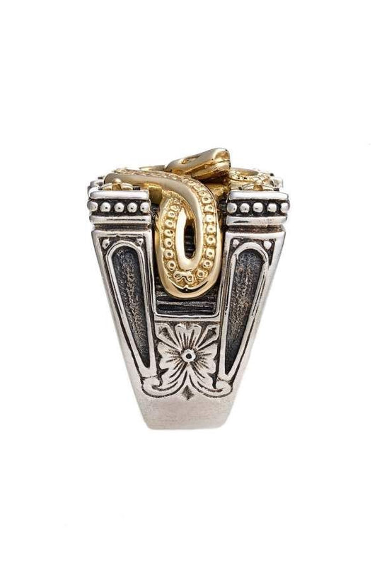 Exaggerated Personalized Viper Shape Animal Retro Rings