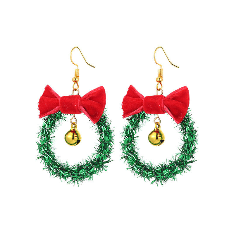 Women's Christmas Fashion Design Long Alloy Bulb Earrings