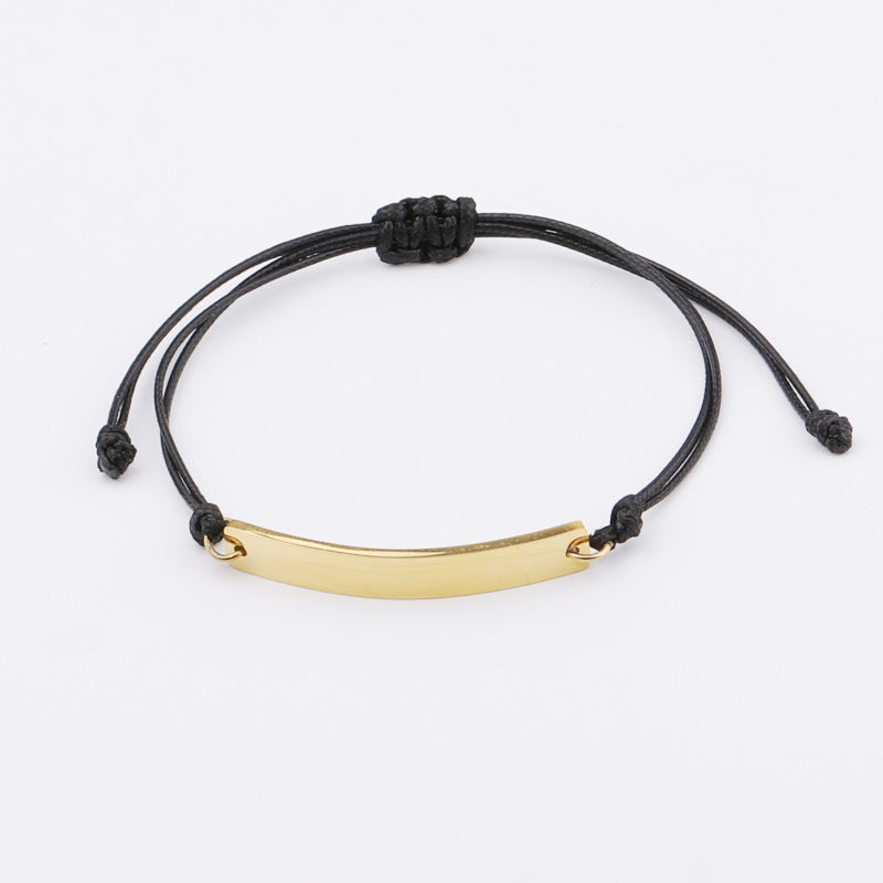 Mirror Stainless Steel Curved Long Woven Bracelets