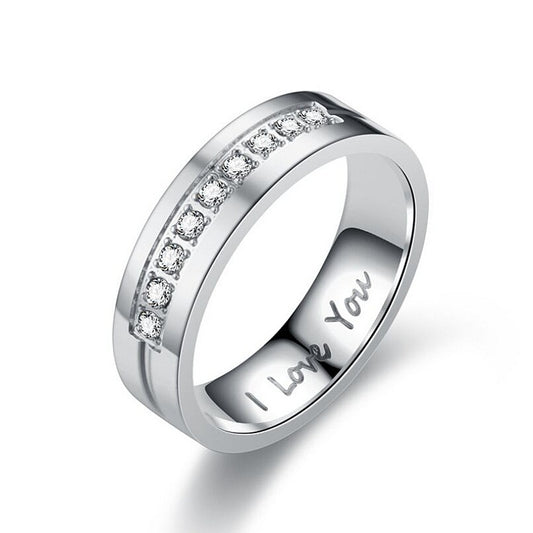 Fashion Couple Personality Unique Titanium Steel Rings