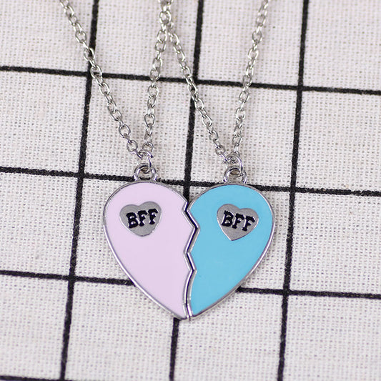 Good Friend Series Heart-shaped Diamond Sisters Pendants