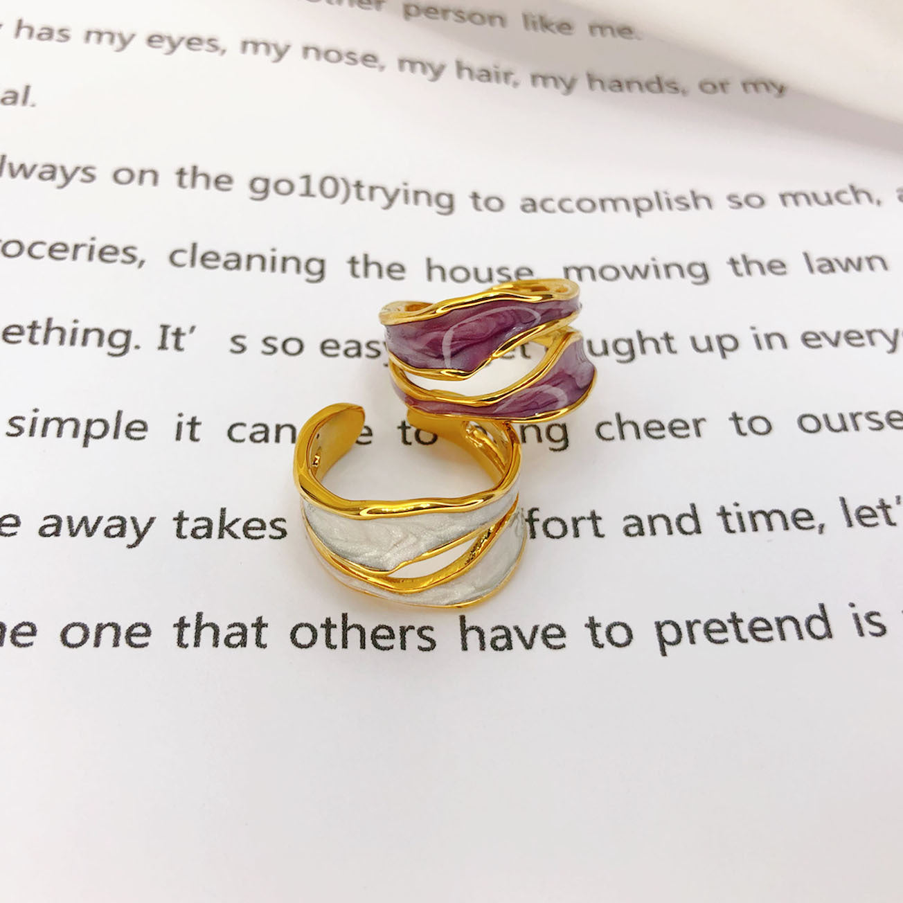 Women's Opening Real Gold Plating Fashion Temperament Rings