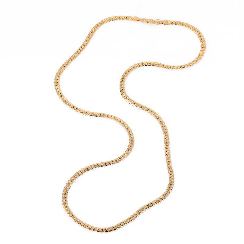 Flowers Chain Gold Plated Thick Simple Necklaces