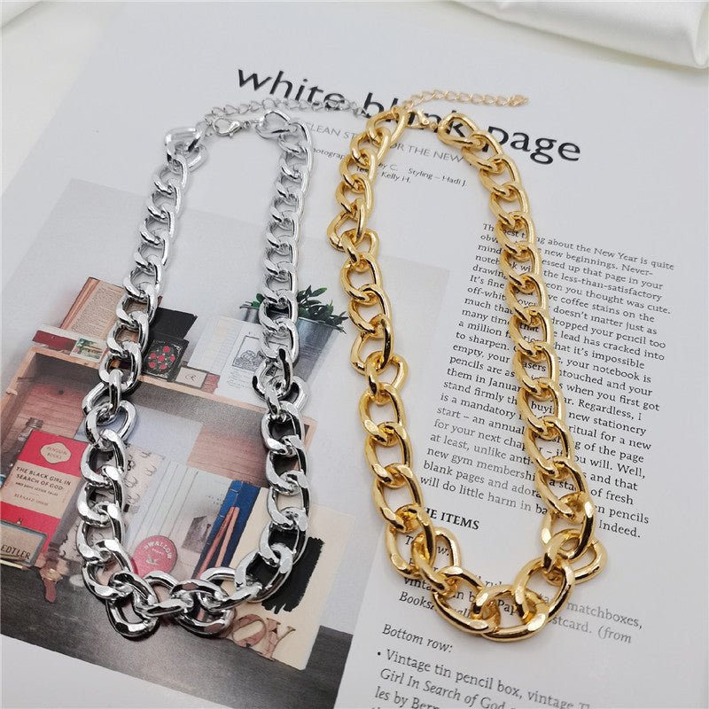 Women's & Men's Thick Chain Cuban Retro Punk Hip Necklaces