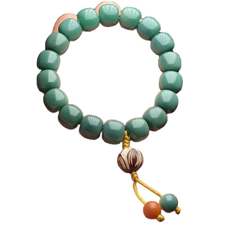 Beads Lotus Weathering Green Phantom Quartz Bracelets