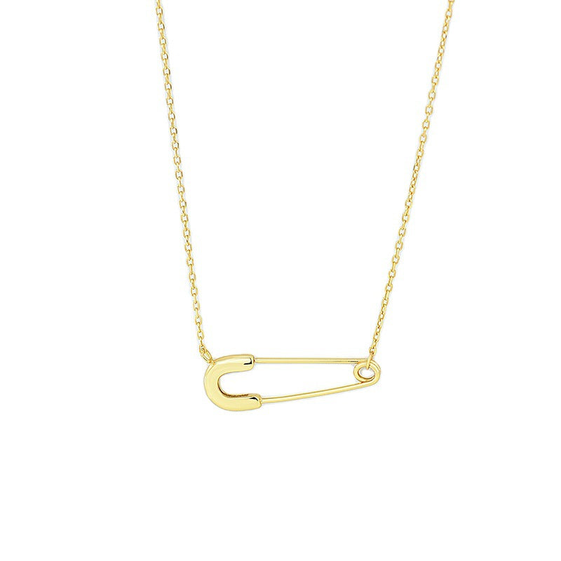 Women's Sier Korean Geometric Glossy Clip Thai Necklaces