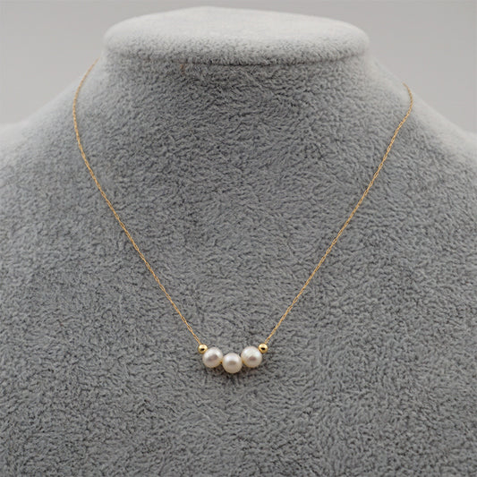Freshwater Pearl Fine French Style Design Clavicle Necklaces