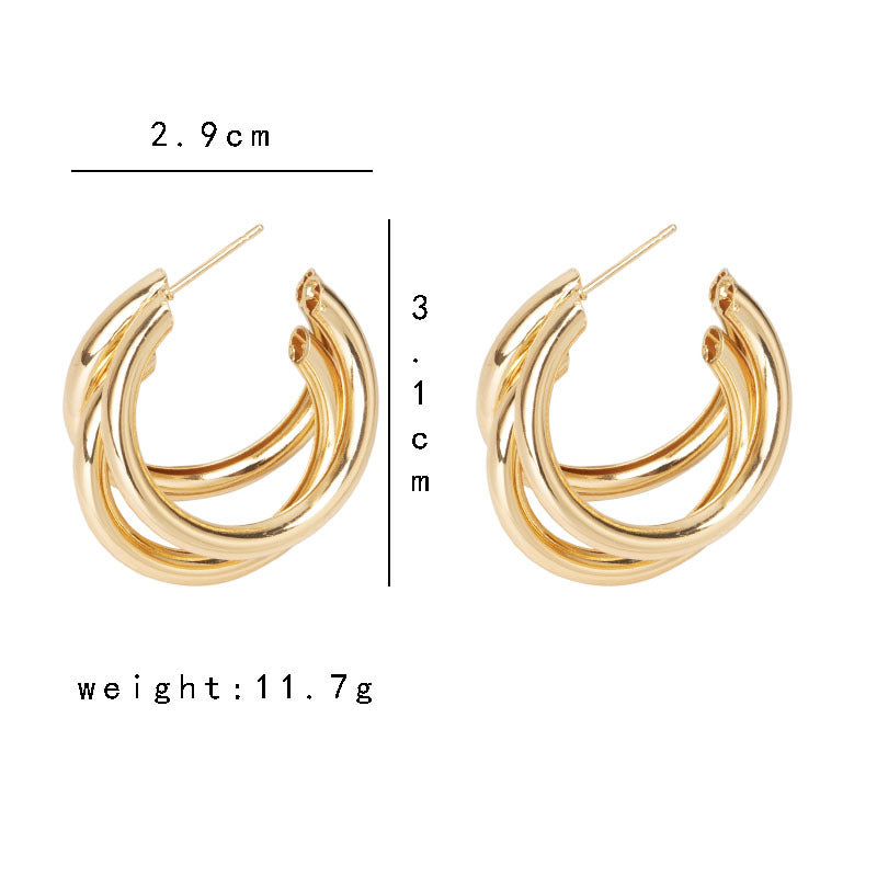 Exaggerated Shaped Metal Alloy Bohemian Style Earrings