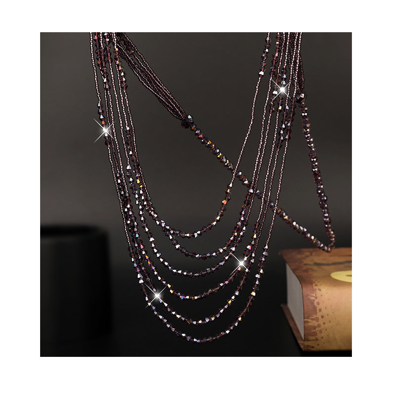 Crystal Beads Long Ornaments Costume Accessories Necklaces