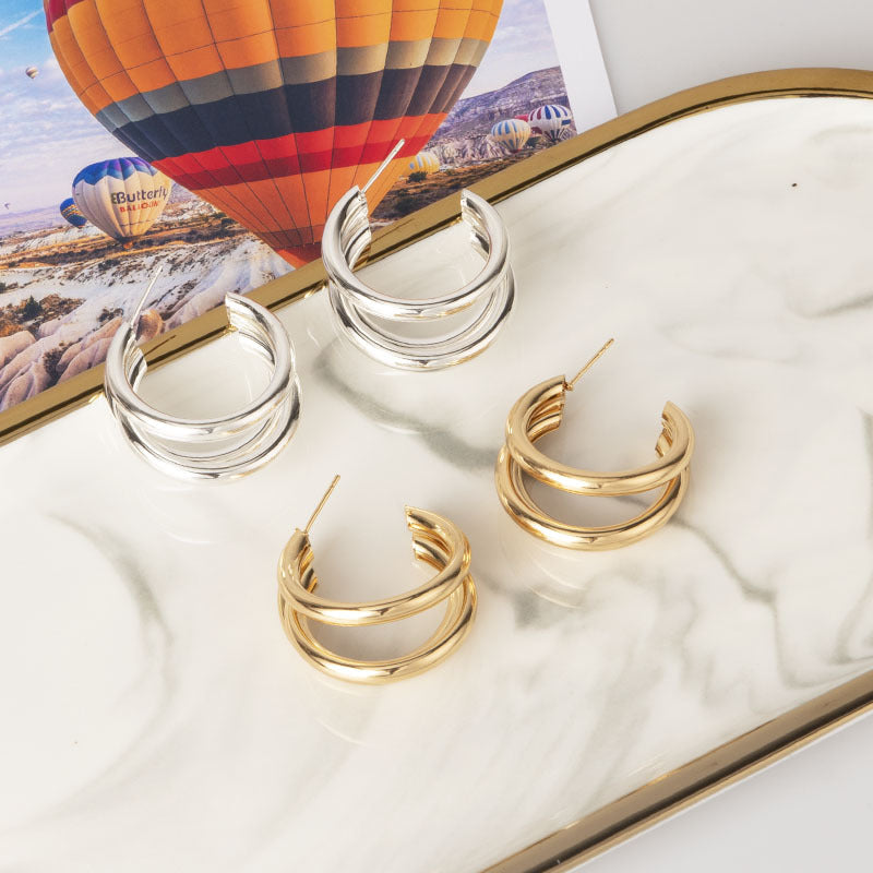 Exaggerated Shaped Metal Alloy Bohemian Style Earrings