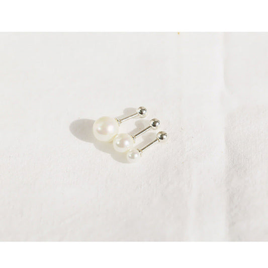 Pearl Female Screw Tightening Buckle Before Earrings