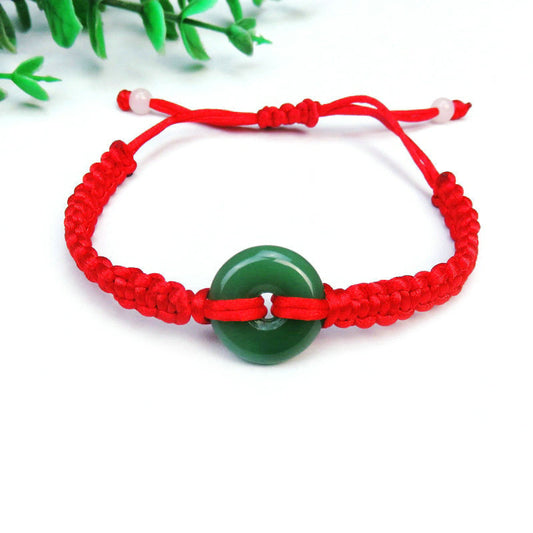 Jade Peace Buckle Carrying Strap Pull Bracelets
