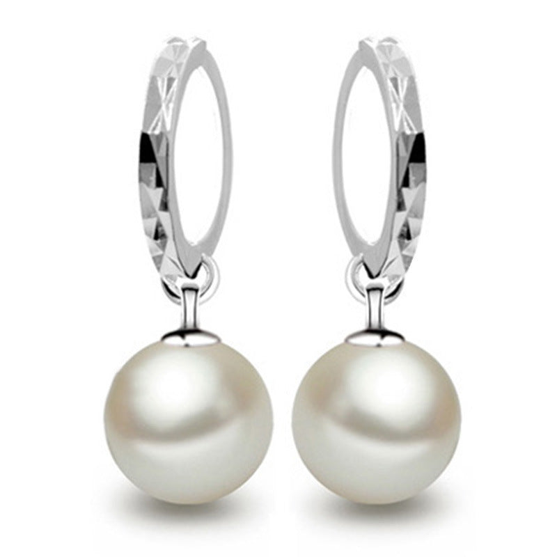 Women's Ear Clip Glass Pearl Carven Design Earrings